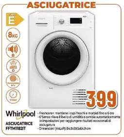 Ipercoop Whirlpool ASCIUGATRICE FFTM1182IT offerta