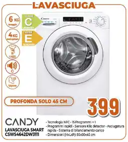 Ipercoop CANDY LAVASCIUGA SMART CSWS4642DW3111 offerta