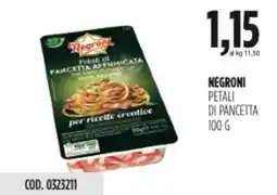 Carico Cash & Carry Negroni petali di pancetta offerta