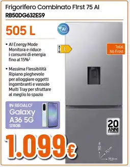 Ipercoop SAMSUNG Frigorifero Combinato First 75 Al RB50DG632ES9 offerta