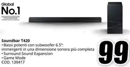 MediaWorld SAMSUNG Soundbar T420 offerta