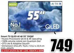 MediaWorld SAMSUNG Smart TV QLED AI 4K 55" 55Q8F offerta