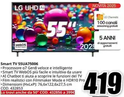 MediaWorld LG Smart TV 55UA75006 offerta