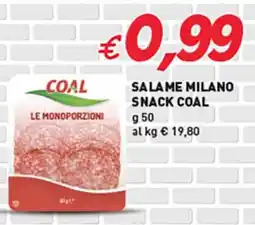 Supermercato Coal Salame milano snack COAL offerta