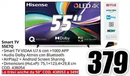 MediaWorld Hisense Smart TV 55E7Q offerta