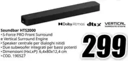 MediaWorld SONY Soundbar HTS2000 offerta