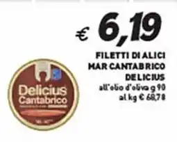 Supermercato Coal Filetti di alici har cantabricoDELICIUS offerta