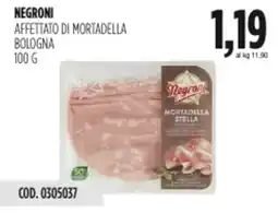 Carico Cash & Carry Negroni affettato di mortadella bologna offerta