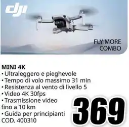 MediaWorld dji MINI 4K offerta