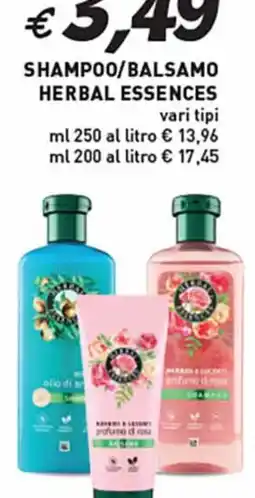 Supermercato Coal Shampoo/balsamo HERBAL ESSENCES offerta