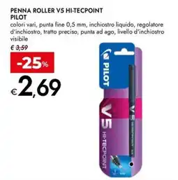 Bennet Penna roller v5 hi-tecpoint PILOT offerta