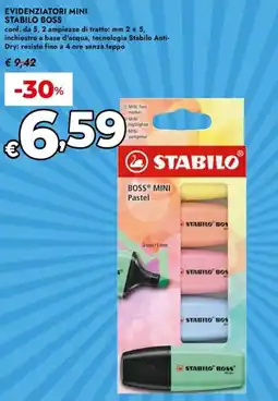Bennet Evidenziatori mini STABILO BOSS offerta