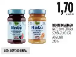 Carico Cash & Carry Rigoni di asiago natù confettura senza zuccheri aggiunti offerta