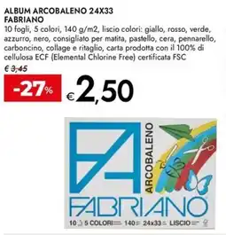 Bennet Album arcobaleno 24x33 FABRIANO offerta
