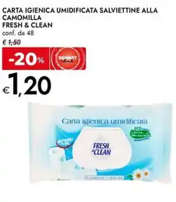 Bennet Carta igienica umidificata salviettine alla camomilla FRESH & CLEAN offerta