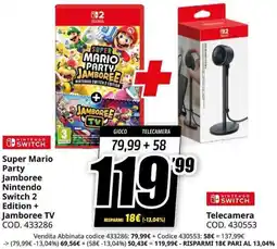 MediaWorld Super Mario Party Jamboree Nintendo Switch 2 Edition + Jamboree TV offerta