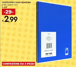 Bennet Confezione 5 maxi QUADERNI offerta