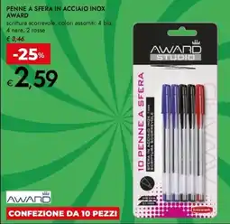 Bennet Penne a sfera in acciaio inox AWARD offerta