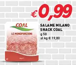 Coal Salame milano snack COAL offerta