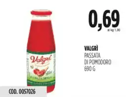 Carico Cash & Carry Valgrì passata di pomodoro offerta