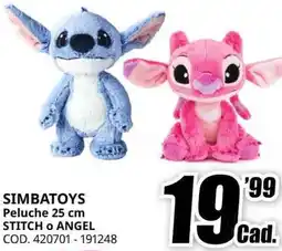 MediaWorld SIMBATOYS Peluche 25 cm STITCH O ANGEL offerta