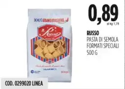 Carico Cash & Carry Russo pasta di semola formati speciali offerta