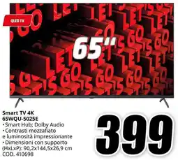 MediaWorld PEAQ Smart TV 4K 65WQU-5025E offerta