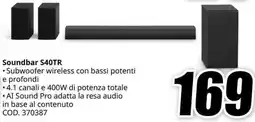 MediaWorld LG Soundbar S40TR offerta