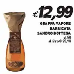 Coal Grappa vapore barricata SANDRO BOTTEGA offerta
