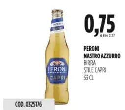 Carico Cash & Carry Peroni nastro azzurro birra stile capri offerta