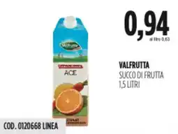 Carico Cash & Carry Valfrutta succo di frutta offerta
