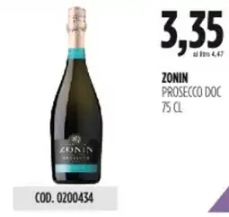 Carico Cash & Carry Zonin prosecco doc offerta