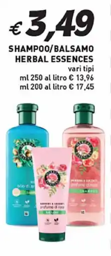 Coal Shampoo/balsamo HERBAL ESSENCES offerta