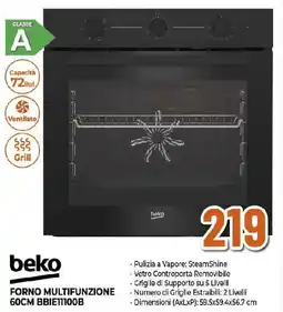 Extracoop beko FORNO MULTIFUNZIONE 60CM BBIE11100B offerta