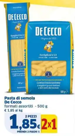 Sigma Pasta di semola De Cecco offerta