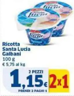 Sigma Ricotta Santa Lucia Galbani offerta