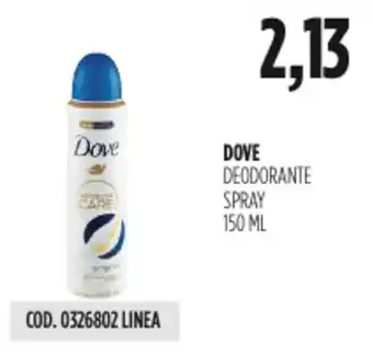 Carico Cash & Carry Dove deodorante spray offerta