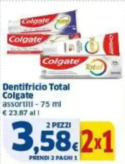 Sigma Dentifricio Total Colgate offerta
