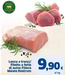 Sigma Lonza a tranci/ Filetto a fette di suino Filiera Maiale Nostrum offerta