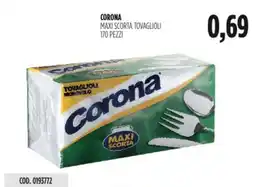 Carico Cash & Carry Corona maxi scorta tovaglioli 170 pezzi offerta
