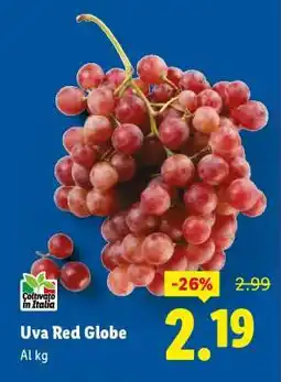 Lidl Uva Red Globe offerta