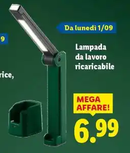 Lidl Lampada da lavoro ricaricabile offerta