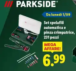 Lidl Set spelafili automatica e pinza crimpatrice, 231 pezzi offerta