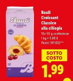 Lidl Bauli Croissant Classico alla ciliegia offerta