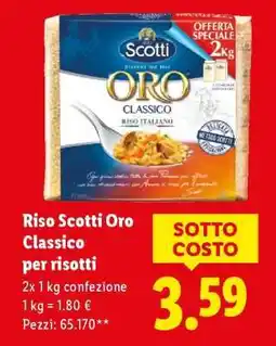 Lidl Riso Scotti Oro Classico per risotti offerta