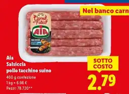 Lidl Aia Salsiccia pollo tacchino suino offerta