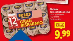 Lidl Rio Mare Tonno all’olio di oliva offerta