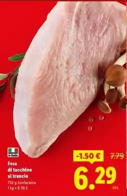 Lidl Fesa di tacchino al trancio offerta
