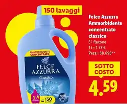 Lidl Felce Azzurra Ammorbidente concentrato classico offerta