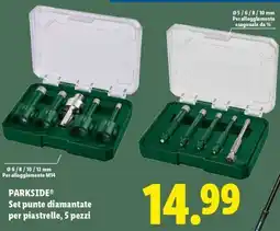 Lidl PARKSIDE Set punte diamantate per piastrelle, 5 pezzi offerta